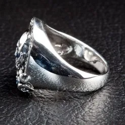 Bikerringshop Sterling Silver Designer Rider Skull Ring 10 Bikerringshop Sterling Silver Designer Rider Skull Ring -Outlet Rings Store 05 3 4