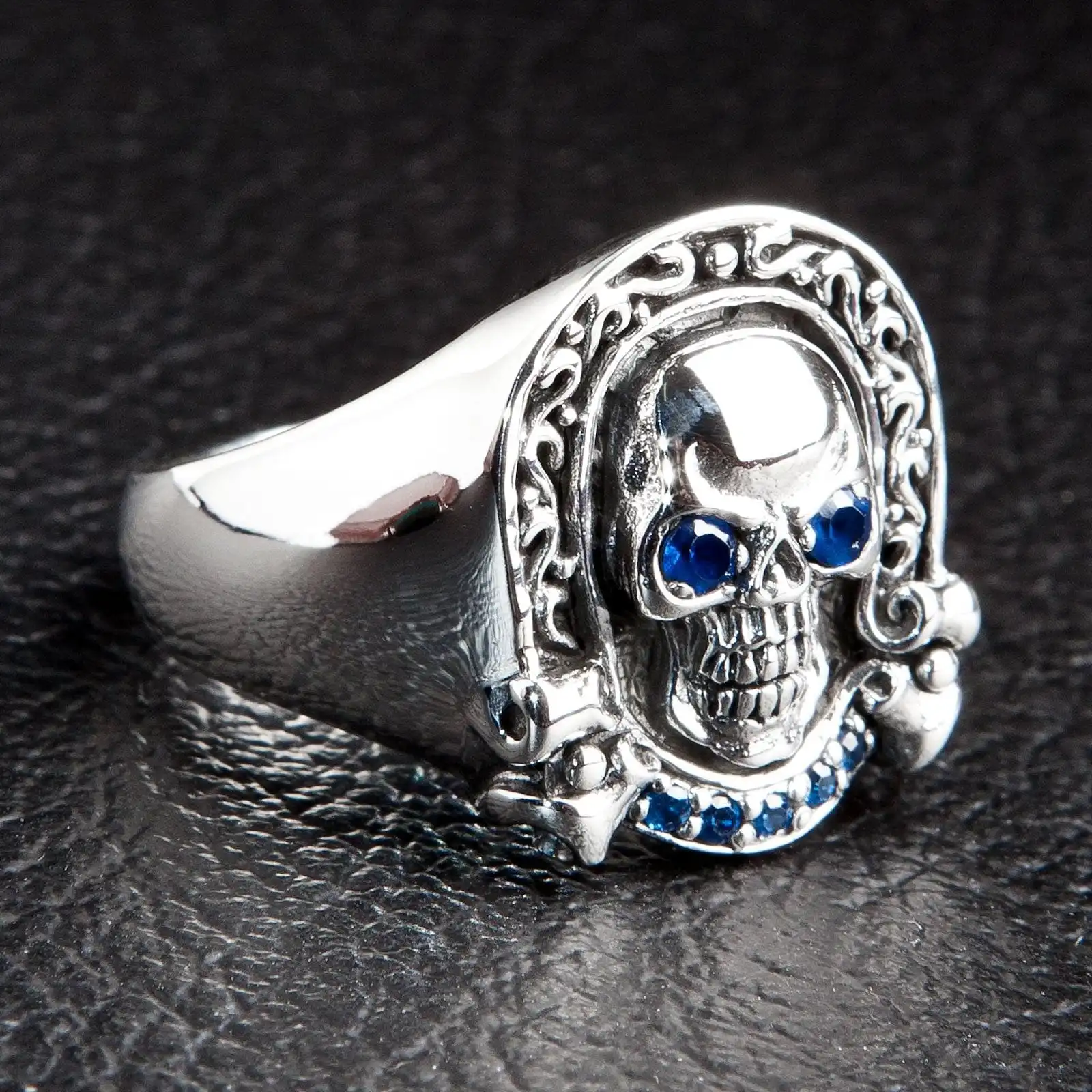 Bikerringshop Sterling Silver Designer Rider Skull Ring 3 Bikerringshop Sterling Silver Designer Rider Skull Ring