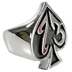 Bikerringshop Sterling Silver Number 13 Gothic Ring