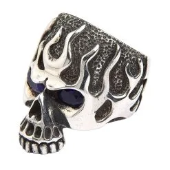 Bikerringshop Sterling Silver Blue Sapphire Eyes Flame Skull Ring 13 Bikerringshop Sterling Silver Blue Sapphire Eyes Flame Skull Ring -Outlet Rings Store 133a5a1e 94d0 46f6 b920 d774c1d493c4 5SO9T9