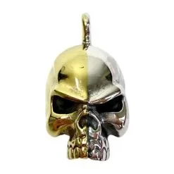Bikerringshop 14K Gold Skull Pendant