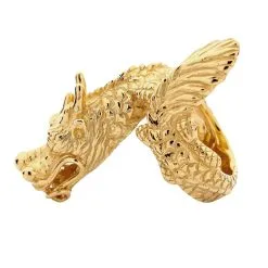 Bikerringshop 14K Yellow Gold Dragon Ring -Outlet Rings Store 14k yellow gold dragon ring 3 7f084b89 a139 42e2 887b 687726d8295a