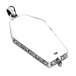 Bikerringshop Sterling Silver Skull Skeleton Coffin Pendant Necklace -Outlet Rings Store 15 BKR072021 9849