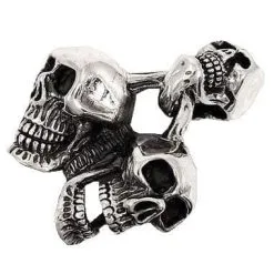 Bikerringshop Sterling Silver Triple Skull Pendant -Outlet Rings Store 21628a9f 096e 45e1 84d9 a07e4bb91bc6 5IZUPU