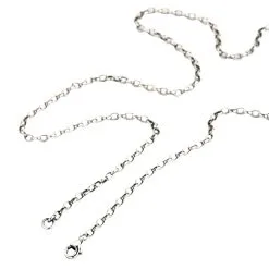 Bikerringshop 2mm Loop Chain Sterling Silver Necklace 10 Bikerringshop 2mm Loop Chain Sterling Silver Necklace -Outlet Rings Store 2mm loop silver necklace 2
