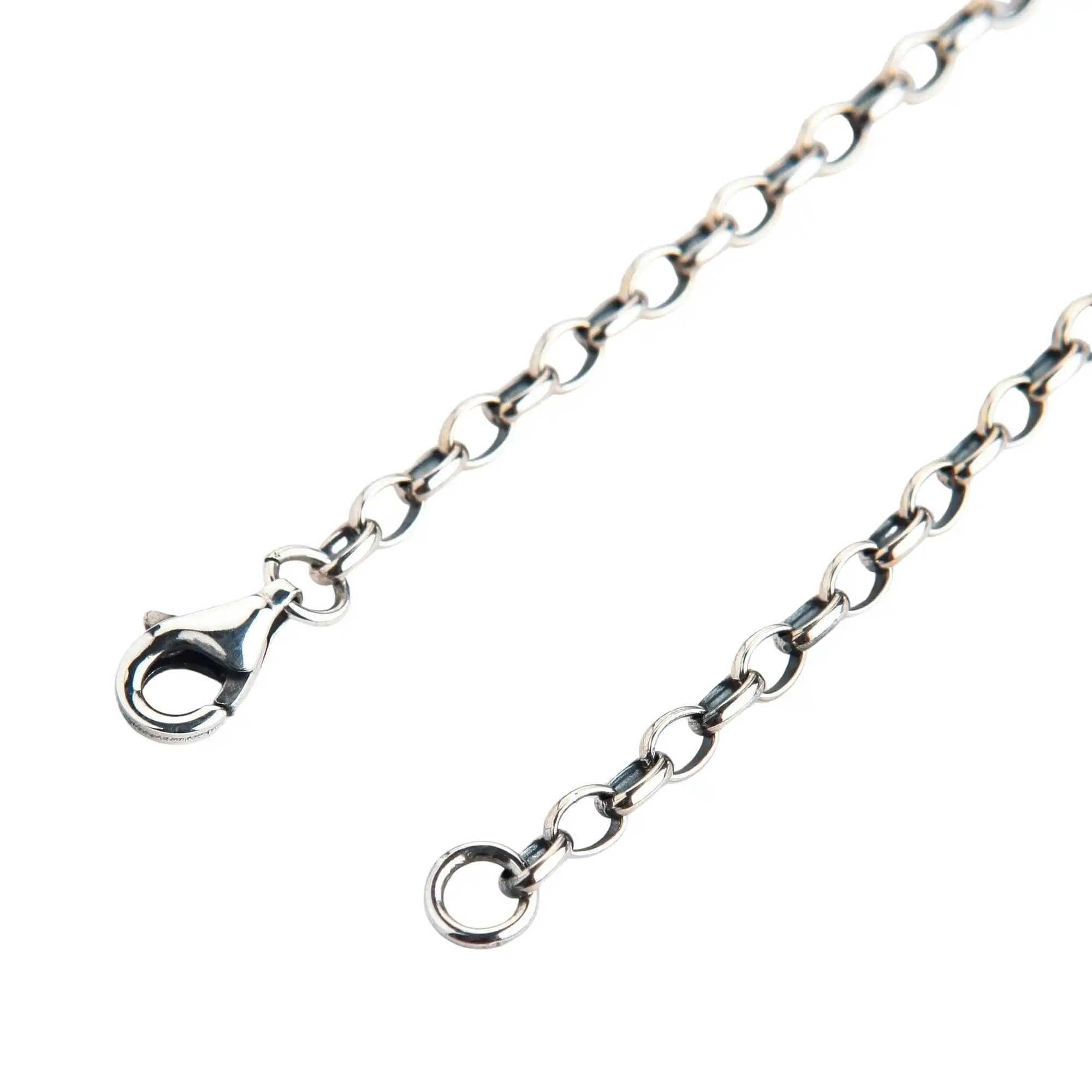 Bikerringshop 2mm Loop Chain Sterling Silver Necklace 6 Bikerringshop 2mm Loop Chain Sterling Silver Necklace - Image 4