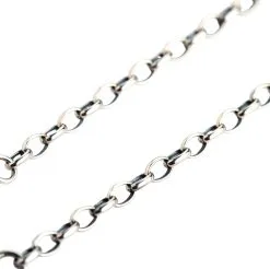 Bikerringshop 2mm Loop Chain Sterling Silver Necklace 12 Bikerringshop 2mm Loop Chain Sterling Silver Necklace -Outlet Rings Store 2mm loop silver necklace 5