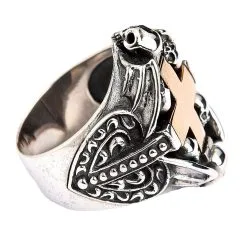 Bikerringshop Sterling Silver Yellow Gold Cross Heart Gothic Ring 16 Bikerringshop Sterling Silver Yellow Gold Cross Heart Gothic Ring -Outlet Rings Store 38e573db 02dc 49e7 a6eb e54199505e6b XQ5JE8