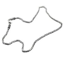 Bikerringshop 3mm Sterling Silver Byzantine Chain Necklace 10 Bikerringshop 3mm Sterling Silver Byzantine Chain Necklace -Outlet Rings Store 3mm byzantine necklace 4