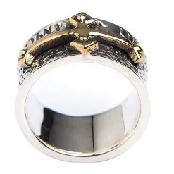 Bikerringshop Sterling Silver Designer Gold Cross Ring -Outlet Rings Store 54fd0a75 ab74 4690 8902 e0f63af8700b VDDG2G