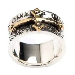 Bikerringshop Sterling Silver Designer Gold Cross Ring -Outlet Rings Store 6193cac6 ec3d 40c9 8b6a 8bb62f04265c YYSM5J