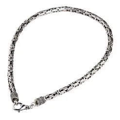 Bikerringshop 7mm Sterling Silver Byzantine Mens Necklace -Outlet Rings Store 7mm Sterling Silver Byzantine necklace 6