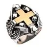 Bikerringshop Sterling Silver Yellow Gold Cross Heart Gothic Ring 2 Bikerringshop Sterling Silver Yellow Gold Cross Heart Gothic Ring -Outlet Rings Store 8a02a450 e2b5 422d 9187 21453c5df925 2E9GDR