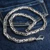 Bikerringshop 8mm Sterling Silver Byzantine Mens Necklace -Outlet Rings Store 8mm sterling silver Byzantine necklace 4