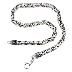 Bikerringshop 8mm Sterling Silver Byzantine Mens Necklace -Outlet Rings Store 8mm sterling silver Byzantine necklace 7