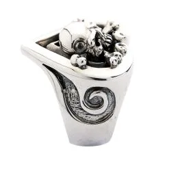 Bikerringshop 925 Sterling Silver Crossbones Heart Ace Skull Ring -Outlet Rings Store 925 Sterling Silver Crossbones Heart Ace Skull Ring 4
