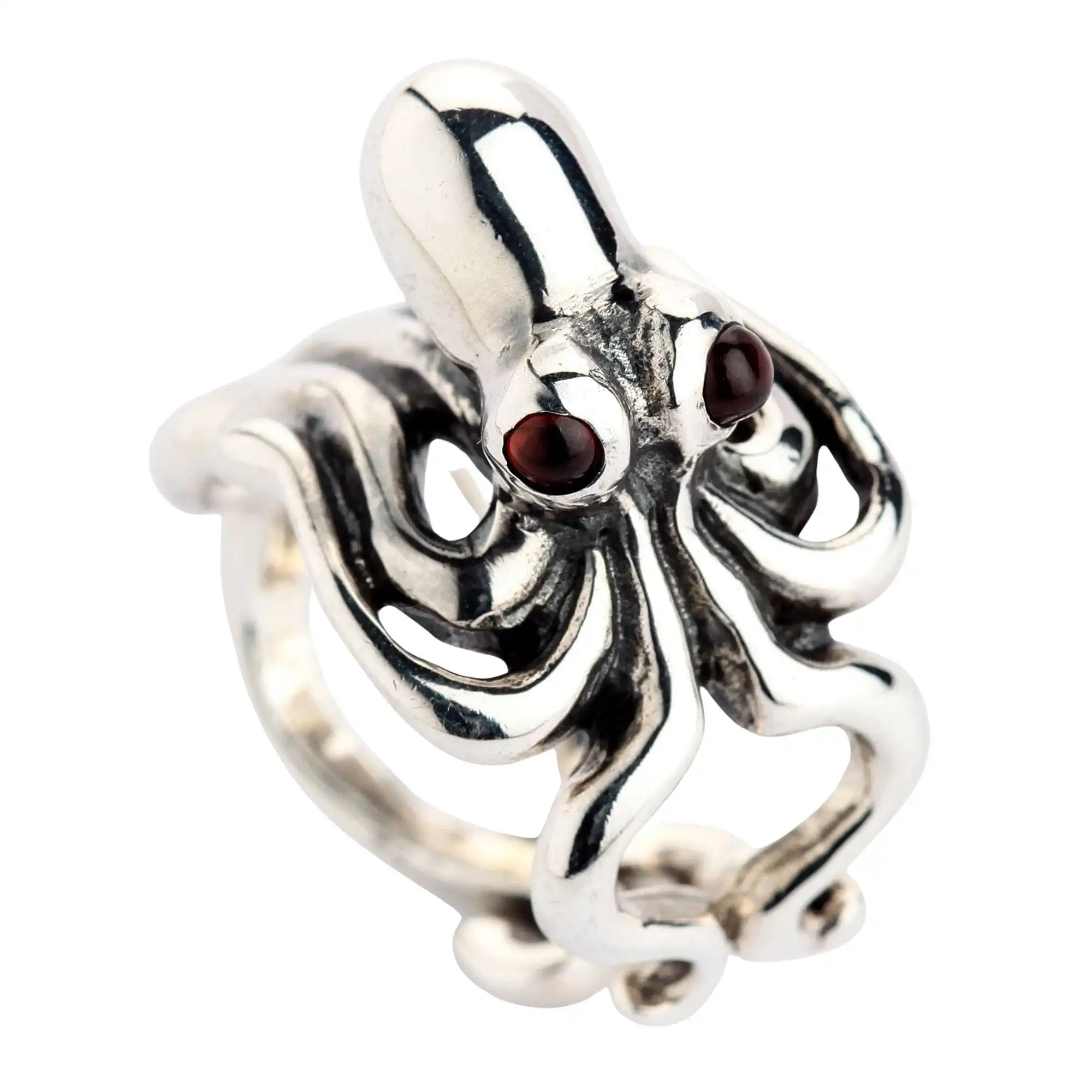 Bikerringshop Sterling Silver Octopus Ladies Ring 4 Bikerringshop Sterling Silver Octopus Ladies Ring - Image 2