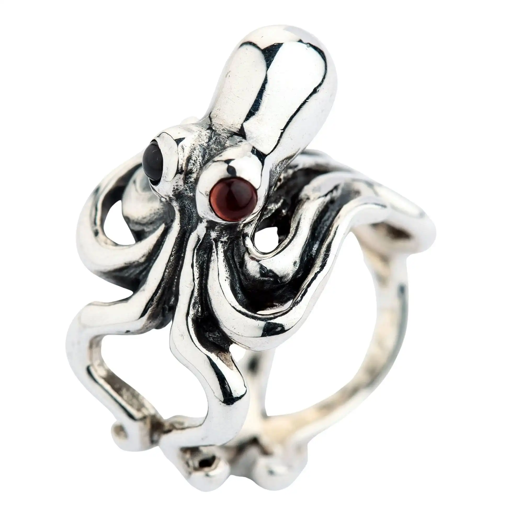 Bikerringshop Sterling Silver Octopus Ladies Ring 5 Bikerringshop Sterling Silver Octopus Ladies Ring - Image 3