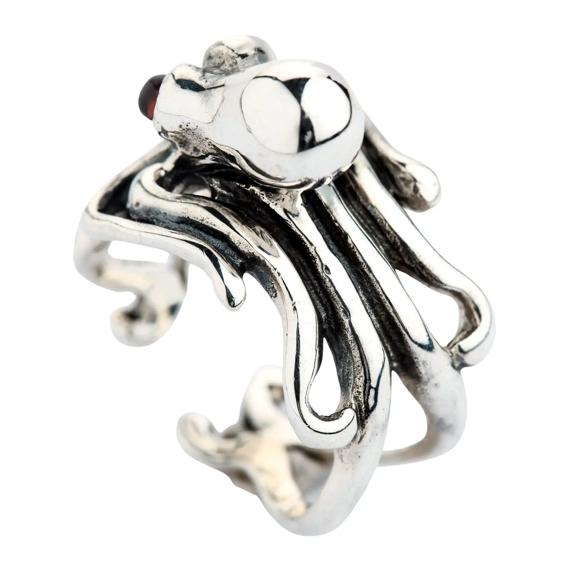 Bikerringshop Sterling Silver Octopus Ladies Ring 8 Bikerringshop Sterling Silver Octopus Ladies Ring - Image 6