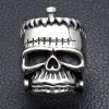 Bikerringshop 925 Sterling Silver Frankenstein Mens Skull Ring -Outlet Rings Store 925 sterling silver frankenstein mens skull ring