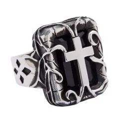 Bikerringshop Cross Sterling Silver Gothic Ring -Outlet Rings Store BKR012019 02 8945