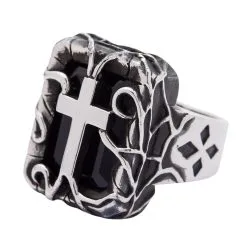 Bikerringshop Cross Sterling Silver Gothic Ring -Outlet Rings Store BKR012019 02 8948