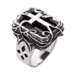 Bikerringshop Cross Sterling Silver Gothic Ring -Outlet Rings Store BKR012019 02 8987