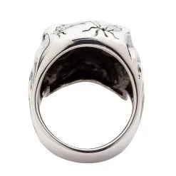 Bikerringshop Sterling Silver Blue Topaz Eye Mafia Skull Ring 18 Bikerringshop Sterling Silver Blue Topaz Eye Mafia Skull Ring -Outlet Rings Store BKR012019 12 9543