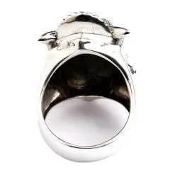 Bikerringshop Sterling Silver Japanese Devil Mask Ring -Outlet Rings Store BKR022023 19 0137