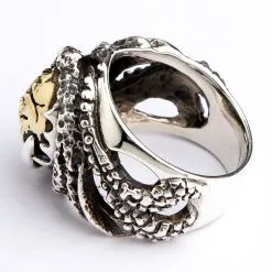 Bikerringshop Sterling Silver Grim Reaper Skull Gothic Ring -Outlet Rings Store BKR022023 24 0303