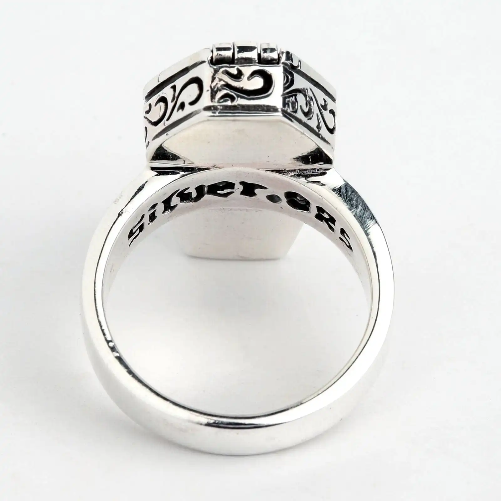 Bikerringshop Sterling Silver Skull Skeleton Coffin Gothic Ring 10 Bikerringshop Sterling Silver Skull Skeleton Coffin Gothic Ring - Image 8