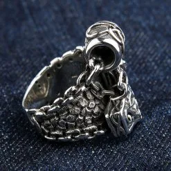 Bikerringshop Sterling Silver Thors Hammer Mens Biker Ring -Outlet Rings Store BRK052022 08 3553
