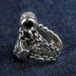 Bikerringshop Sterling Silver Thors Hammer Mens Biker Ring -Outlet Rings Store BRK052022 08 3554