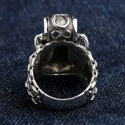 Bikerringshop Sterling Silver Thors Hammer Mens Biker Ring -Outlet Rings Store BRK052022 08 3555