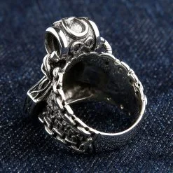 Bikerringshop Sterling Silver Thors Hammer Mens Biker Ring -Outlet Rings Store BRK052022 08 3556
