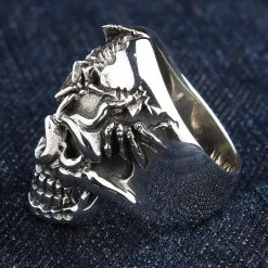 Bikerringshop 925 Sterling Silver Death Skull Rings -Outlet Rings Store BRK052022 12 3632
