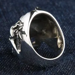 Bikerringshop 925 Sterling Silver Death Skull Rings -Outlet Rings Store BRK052022 12 3634