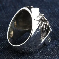 Bikerringshop 925 Sterling Silver Death Skull Rings -Outlet Rings Store BRK052022 12 3635