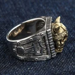 Bikerringshop Sterling Silver Viking Skull Ring 14 Bikerringshop Sterling Silver Viking Skull Ring -Outlet Rings Store BRK052022 16 3659