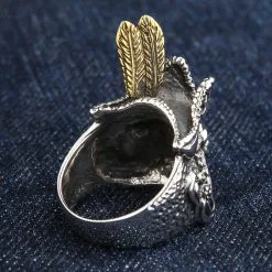 Bikerringshop Sterling Silver Pirate Skull Mens Ring 19 Bikerringshop Sterling Silver Pirate Skull Mens Ring -Outlet Rings Store BRK052022 25 3618