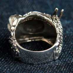 Bikerringshop Sterling Silver Yin-Yang Dragon Ring -Outlet Rings Store BRK062022 07 4985