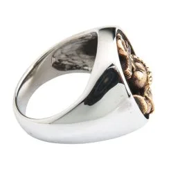 Bikerringshop Sterling Silver Heart Anchor Ring -Outlet Rings Store BRK062022 08 4695