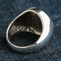 Bikerringshop Sterling Silver Heart Anchor Ring -Outlet Rings Store BRK062022 08 4978