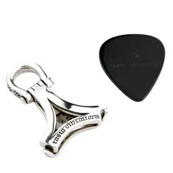 Bikerringshop Sterling Silver Rasta Lion Guitar Pick Holder Pendant -Outlet Rings Store BRK062022 14 5121