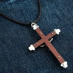 Bikerringshop Sterling Silver Crucifix Cross Wood Jesus Pendant 9 Bikerringshop Sterling Silver Crucifix Cross Wood Jesus Pendant -Outlet Rings Store BRK062022 19 5542