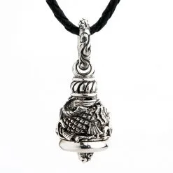 Bikerringshop Sterling Silver Japanese Koi Bell Pendant -Outlet Rings Store BRK062022 22 6364