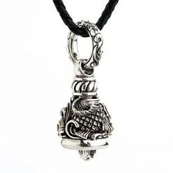 Bikerringshop Sterling Silver Japanese Koi Bell Pendant -Outlet Rings Store BRK062022 22 6365