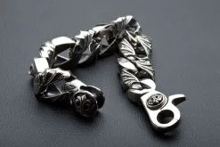 Bikerringshop Tribal Crown Sterling Silver Mens Bracelet