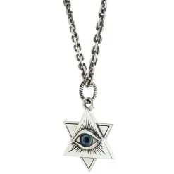 Bikerringshop Sterling Silver Eye Of Providence Pendant Necklace -Outlet Rings Store Eye of Providence necklace