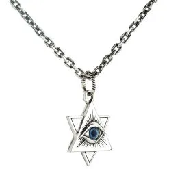 Bikerringshop Sterling Silver Eye Of Providence Pendant Necklace -Outlet Rings Store Eye of Providence necklace3